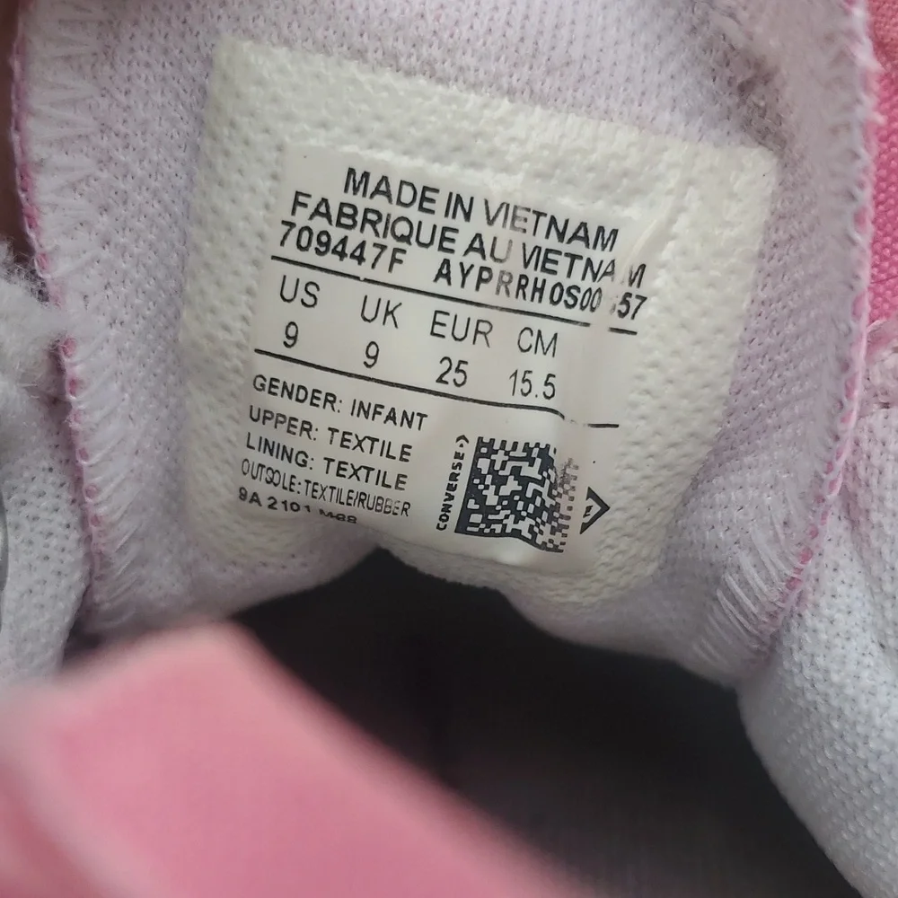 Converse Chuck Taylor All Star Pink Two Strap Sneakers Toddler 9